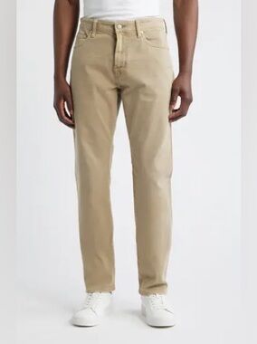 Adriano Goldschmeid Everett Slim Straight Leg Jeans tan pants men’s size 34X28